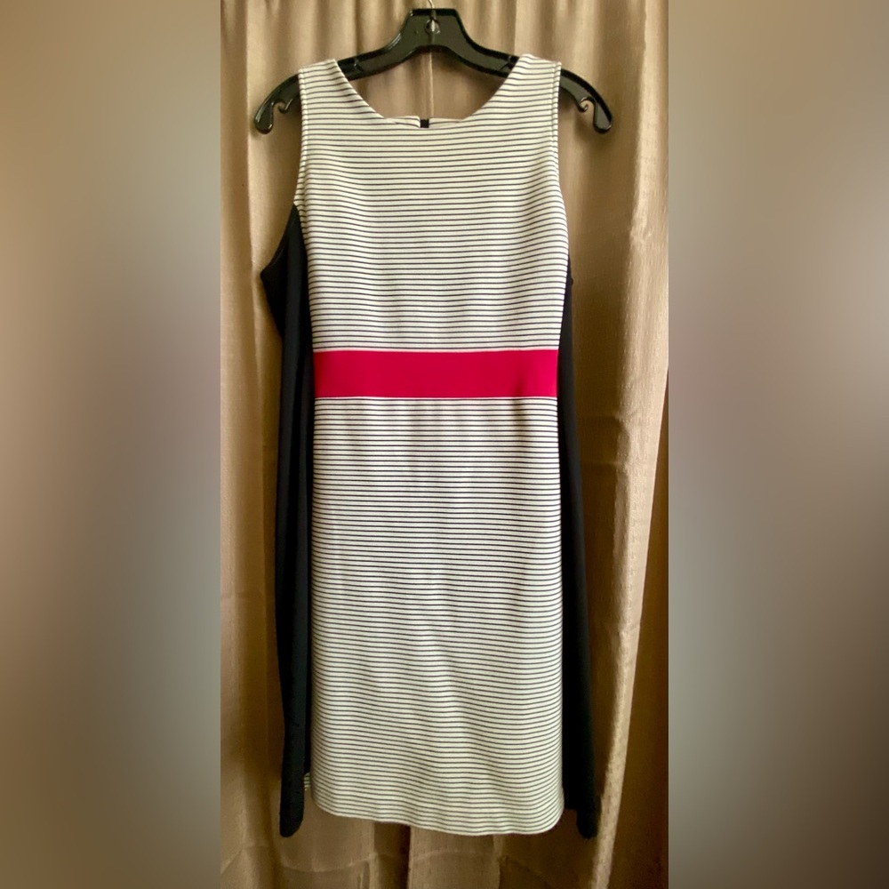Anne Klein Women's Dress with Black, White, and Pink Accents